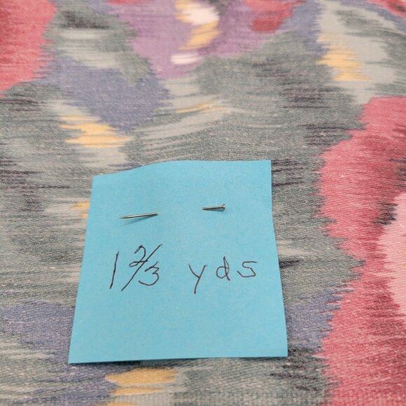 Floral Pink Purple Green Blue Cotton Fabric Quilting Sewing 1 2/3 Yard - Picture 2 of 4